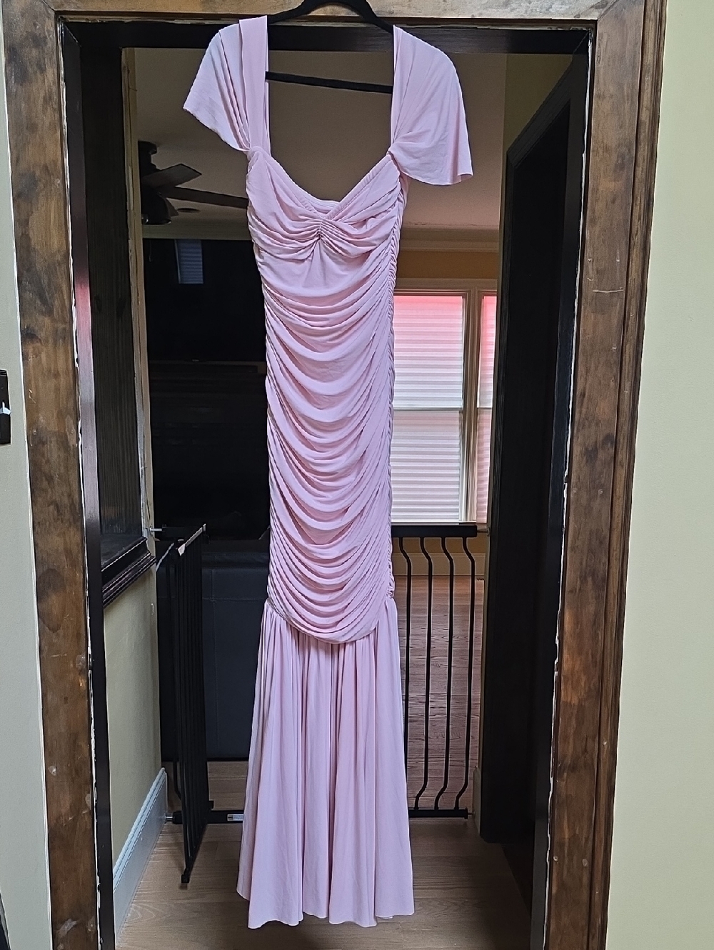 Norma Kamali Blush Walter Fishtail Gown - SZ S/36